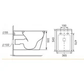 Стенна тоалетна чиния icc 3534 - Thumbnail 2