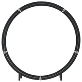 Стойка за дърва, черна, 70x20x70 см, стомана - Thumbnail 3