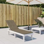 Възглавница за стол шезлонг меланж таупе (75+105) x 50 x 4 см плат - VL4002495 - Thumbnail 3