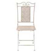 Градински бистро комплект, 3 части, стомана, бял - Thumbnail 5