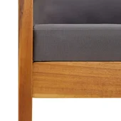 Градински столове с възглавници, 2 бр., акациево дърво масив - Thumbnail 6