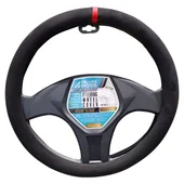 Калъф за волан 38 см велур черно с червено BOSS - Thumbnail 1