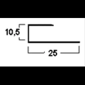 П-образна алуминиева лайстна 10.5 мм сребро 2.7 м - Thumbnail 2