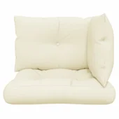 Палетни възглавници, 3 бр, кремави, текстил - Thumbnail 4