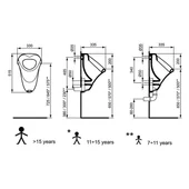 Писоар скрит монтаж бял цвят Vidima - Thumbnail 2