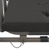 Градинска люлка със сенник, антрацит, 192x118x175 см, стомана - Thumbnail 7