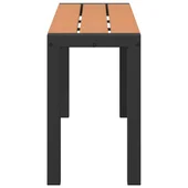 Градинска пейка 100 см, Стомана и WPC, Кафяво и Черно - VL42001772 - Thumbnail 5