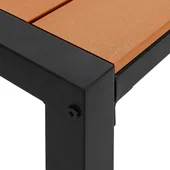 Градинска пейка 100 см, Стомана и WPC, Кафяво и Черно - VL42001772 - Thumbnail 6