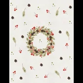 Коледна покривка за маса 140х180 - бяла - Thumbnail 2