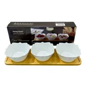 Комплект десертни купички Цвете с поставка DANNY HOME - Thumbnail 1