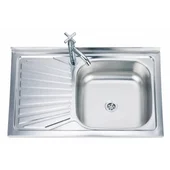 Кухненска мивка алпака с ляв плот 80х50х18см INTER CERAMIC - Thumbnail 1