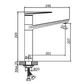 Смесител за умивалник Ерин, висок -  Inter Ceramic - Thumbnail 2