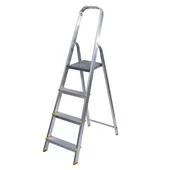 Алуминиева стълба 4 стъпала DENZEL - Thumbnail 1
