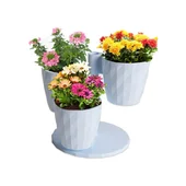 Декоративни саксии на стойка 3 л бели DNC1 SERINOVA - Thumbnail 2