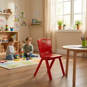 Детски стол червен MEVSIM PLASTIC - Thumbnail 6