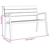 Градина Пейка от Стомана и WPC Черна - VL42001773 - Thumbnail 8