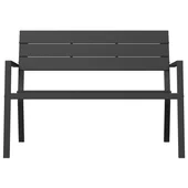 Градина Пейка от Стомана и WPC Черна - VL42001773 - Thumbnail 4