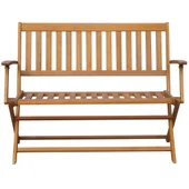 Градинска пейка 120 см акациево дърво масив - VL44132 - Thumbnail 2