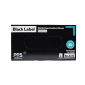 Нитрилни ръкавици без пудра черни L Black Label - Thumbnail 2