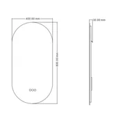 Огледало за баня с LED осветление 40x80 см Bruno INTER CERAMIC - Thumbnail 4