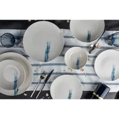 Порцеланов сервиз за хранене 24 части Морски вълни FARIKA - Thumbnail 3