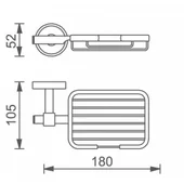 Сапунерка за баня тип мрежа Елла INTER CERAMIC - Thumbnail 2