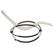 Шезлонг за деца, стомана, кремав - Thumbnail 3