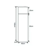 Стенна PVC колона за баня с чекмедже 40х100см INTER CERAMIC (мостра) - Thumbnail 4