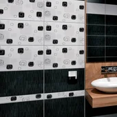 Фаянс 25х40 см Линеа черен 7110 KAI - Thumbnail 2