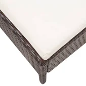 Градински комплект с възглавници, 5 части, кафяв полиратан - Thumbnail 10