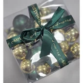 Коледни топки Ø5/6/8/10 см Перлено зелено/златно 29 бр. - Thumbnail 3