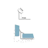 Лайстна за вътрешен ъгъл 10 мм 2.5 м бежов мрамор CEZAR - Thumbnail 2