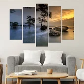 Мангрови дървета във водата - картина пано за стена - Thumbnail 3