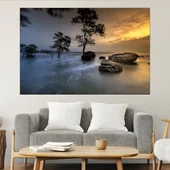 Мангрови дървета във водата - картина пано за стена - Thumbnail 1