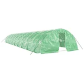 Оранжерия със стоманена рамка зелена 100 м² 20x5x2,3 м - Thumbnail 1