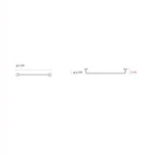 Поставка за хавлия 50 см Черен мат Moderno KAPITAN - Thumbnail 3