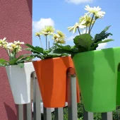 Саксия за парапет Балконе кръгла - Thumbnail 2