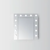 Горен огледален шкаф за баня Айрис с LED осветление INTER CERAMIC - Thumbnail 1