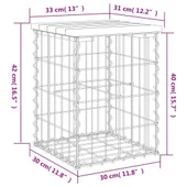 Градинска пейка дизайн габион 33x31x42 см дугласко дърво масив - VL834327 - Thumbnail 8