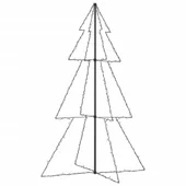 Коледна елха конус, 240 LED топло бели, за закрито и открито, 118x180 см - Thumbnail 5