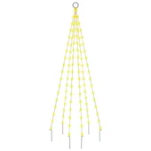 Коледна елха на флагщок, топло бяло, 108 LED, 180 см - Thumbnail 2