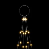 Коледна елха на флагщок, топло бяло, 108 LED, 180 см - Thumbnail 5