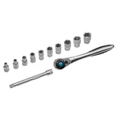 Комплект вложки с тресчотка 120 зъба 1/4" 12 части GROSS - Thumbnail 9