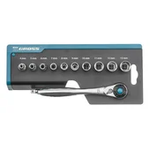 Комплект вложки с тресчотка 120 зъба 1/4" 12 части GROSS - Thumbnail 2