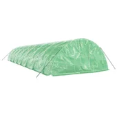 Оранжерия със стоманена рамка зелена 80 м² 16x5x2,3 м - Thumbnail 2