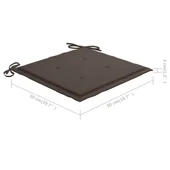 Възглавници за градински столове, 2 бр, таупе, 50x50x3 см - Thumbnail 6