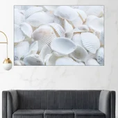 Бели черупки от миди  - картина пано за стена - Thumbnail 1