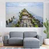 Каменен мост в морето - картина пано за стена - Thumbnail 1