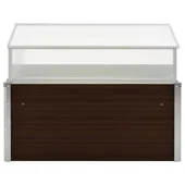 Мини парник, 100x100x85 см, кафяв с повдигащ покрив - Thumbnail 2