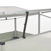 Мини парник, 100x100x85 см, кафяв с повдигащ покрив - Thumbnail 4